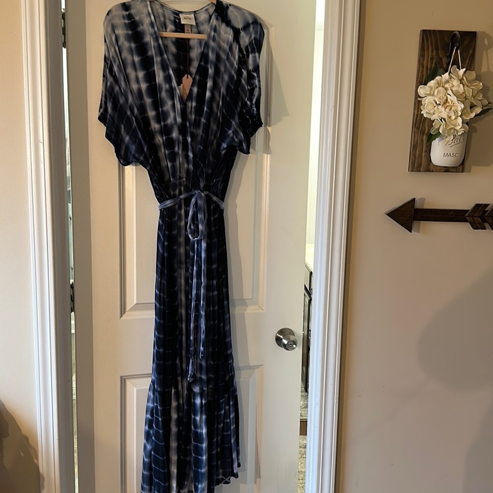 Blue Tie Dye Maxi Drwss